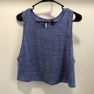Coreio Blue Crop Workout Tank